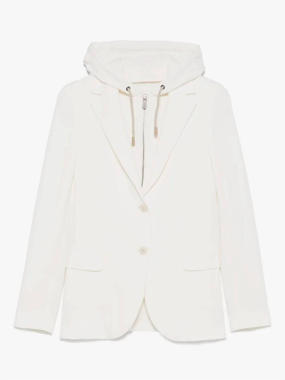 NEW ELEVENTY men's hooded blazer in white